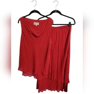 Vintage David Dart Woman Red 2pc Dress 1X